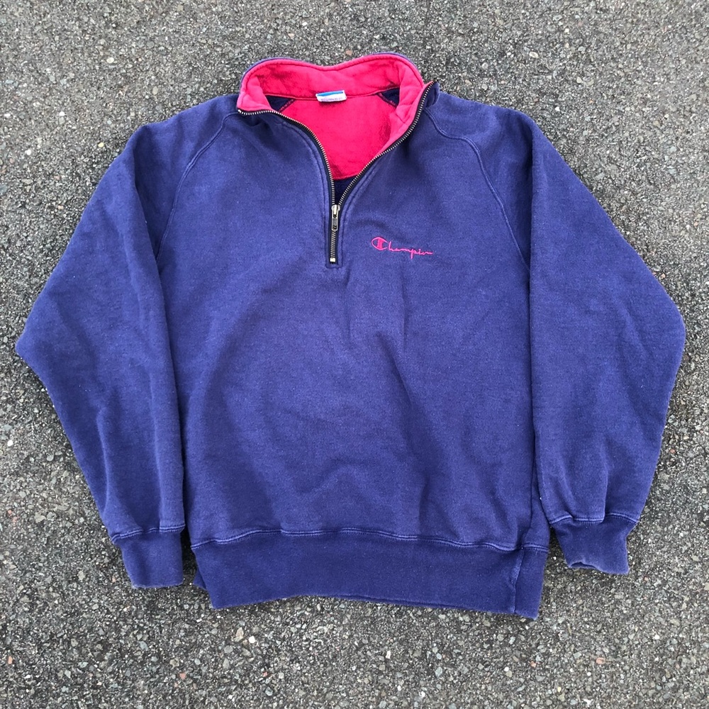 VINTAGE CHAMPION QUARTER-ZIP PULLOVER